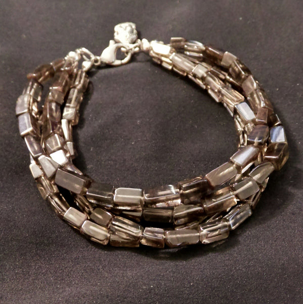 Smoky Quartz Multi-Strand Bracelet // Gemstone Bracelet