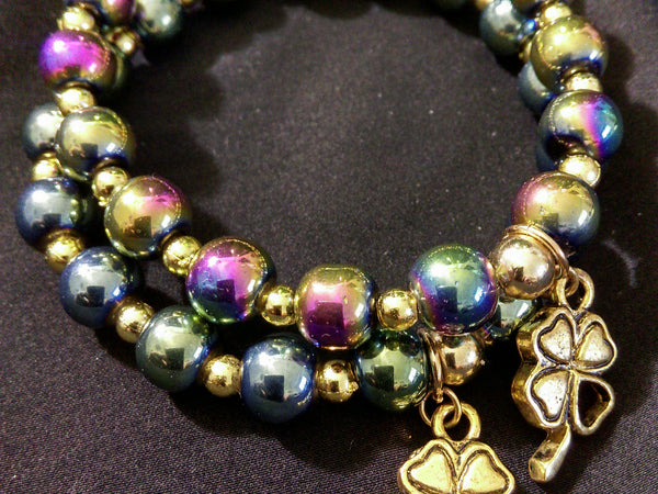 Lucky Charm Bracelet // Glass Beaded Bracelet