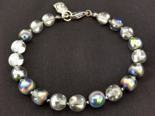 Clear Vitrail Bracelet // Glass Beaded Bracelet