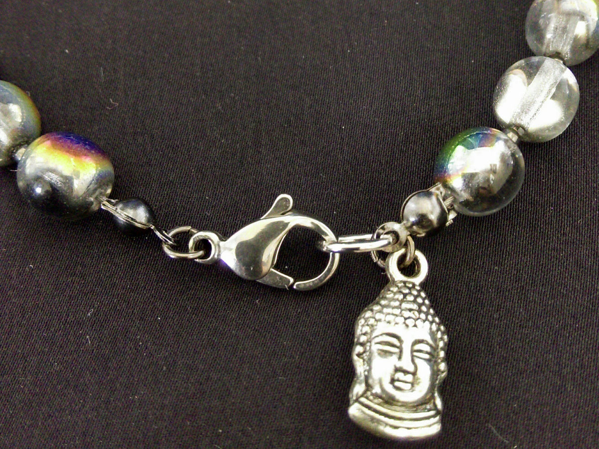Clear Vitrail Bracelet // Glass Beaded Bracelet
