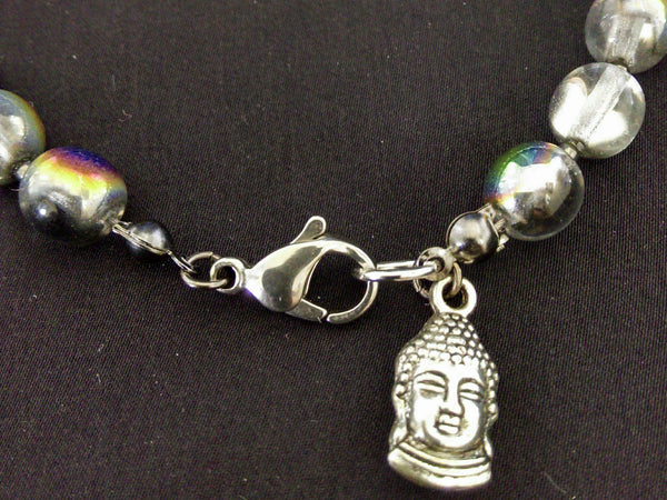 Clear Vitrail Bracelet // Glass Beaded Bracelet