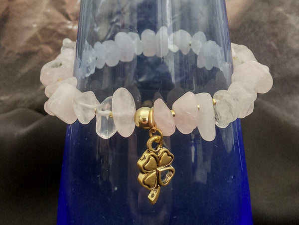 Rose Quartz Stretch Bracelet // Stackable Bracelets // Gemstone Bracelet