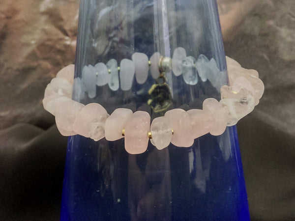 Rose Quartz Stretch Bracelet // Stackable Bracelets // Gemstone Bracelet