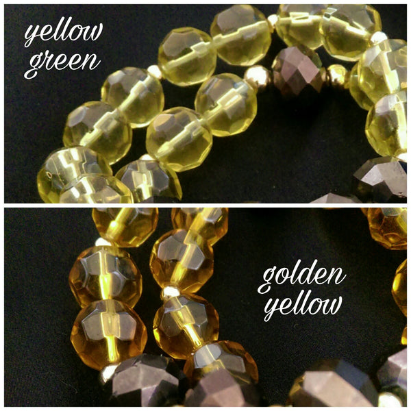 Iris Brown Stretch Bracelet Set // Glass Beaded Bracelet