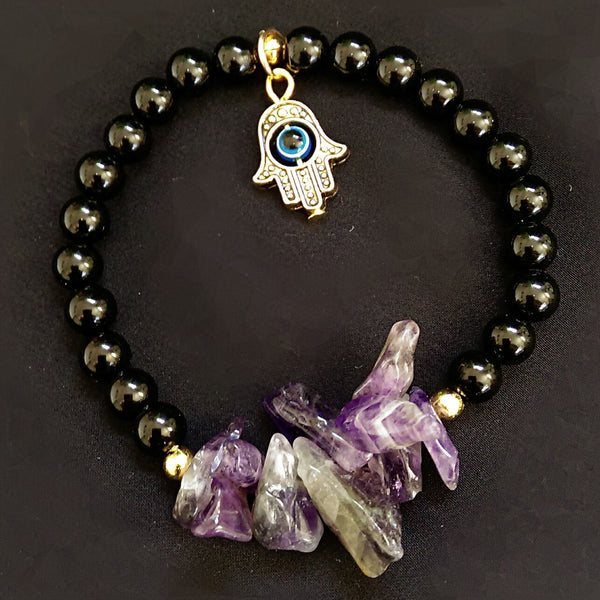 Natural Stone Stretch Bracelet // Gemstone Bracelet