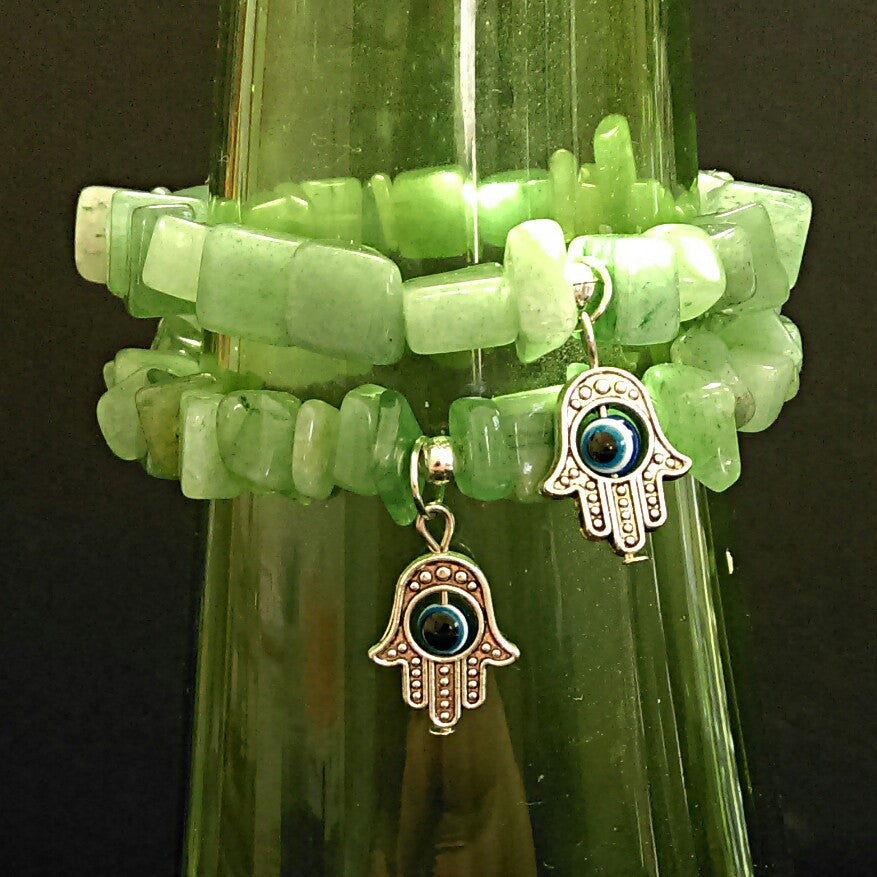 Green Aventurine Stretch Bracelet // Gemstone Bracelet