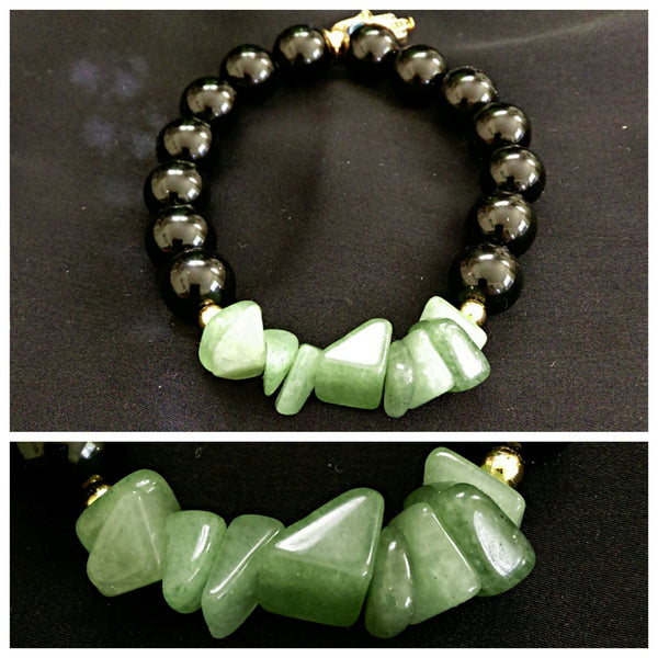 Natural Stone Stretch Bracelet // Gemstone Bracelet