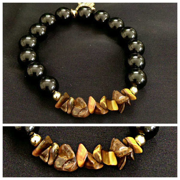 Natural Stone Stretch Bracelet // Gemstone Bracelet