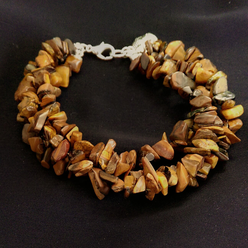 Tiger's Eye Multi-Strand Bracelet // Gemstone Bracelet