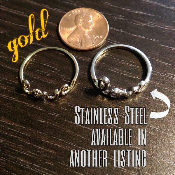 Love Ring // 16K Gold Plated Ring // Stackable Rings
