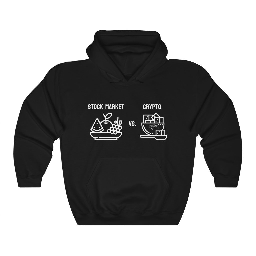 Stock Market vs. Crypto Hoodie