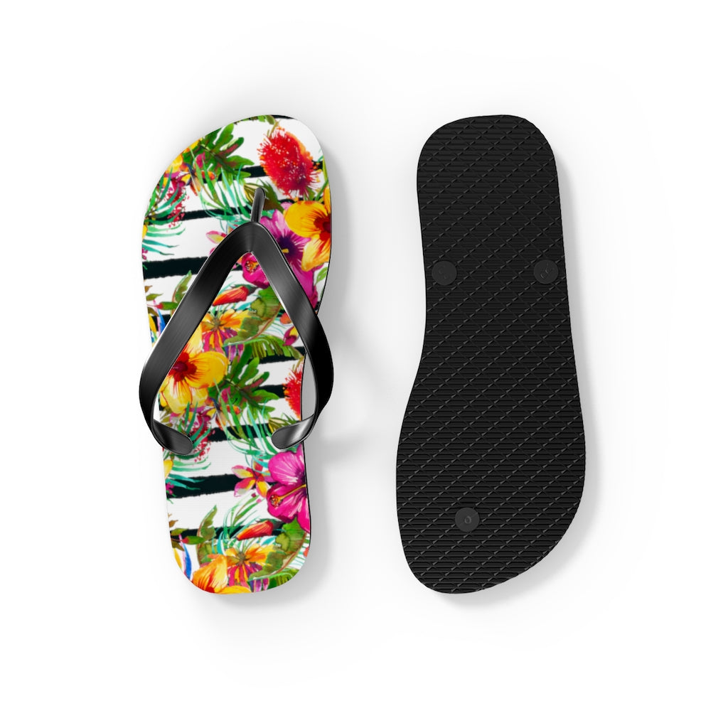 Tropical Flowers Flip Flops