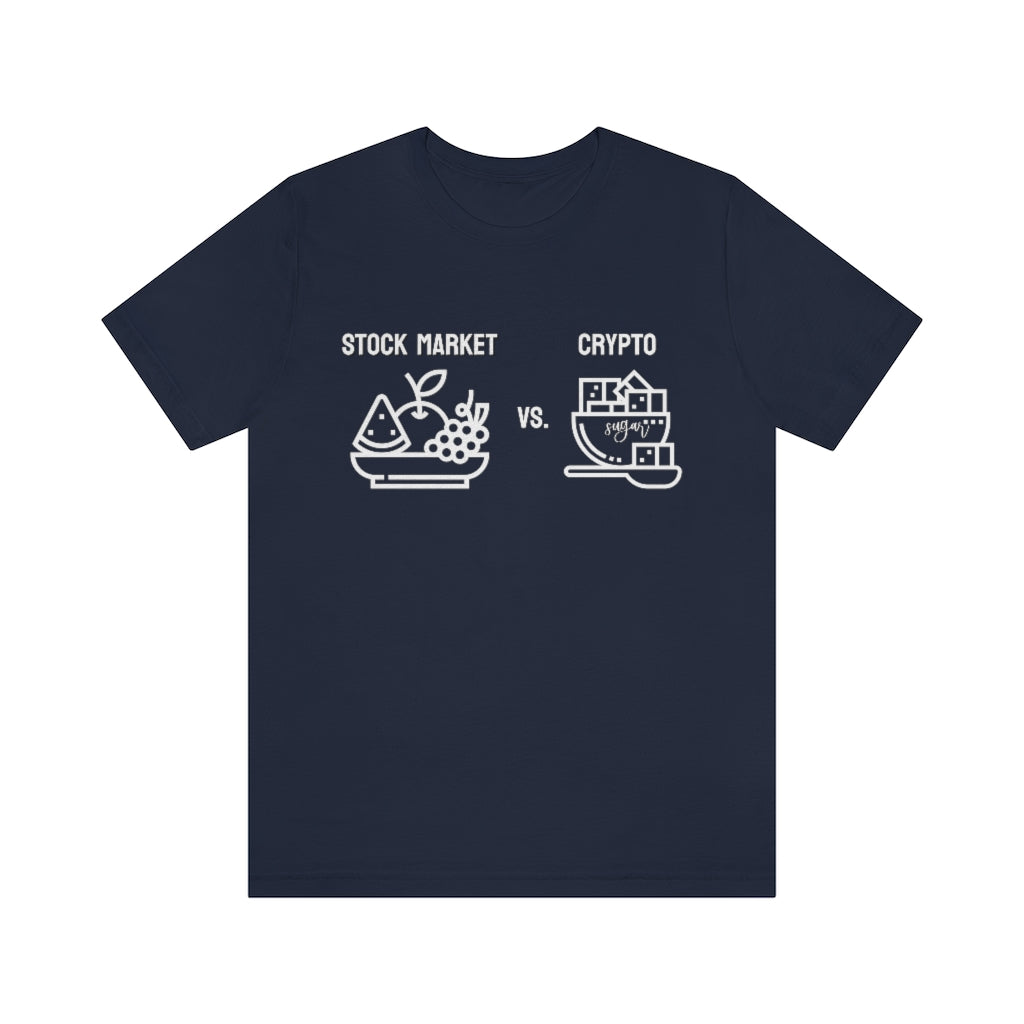 Stock Market vs. Crypto Tee