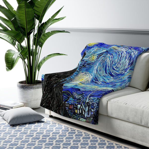 Vincent Van Gogh Starry Night Sherpa Fleece Blanket