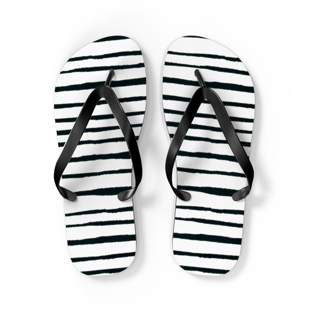 Striped Flip Flops