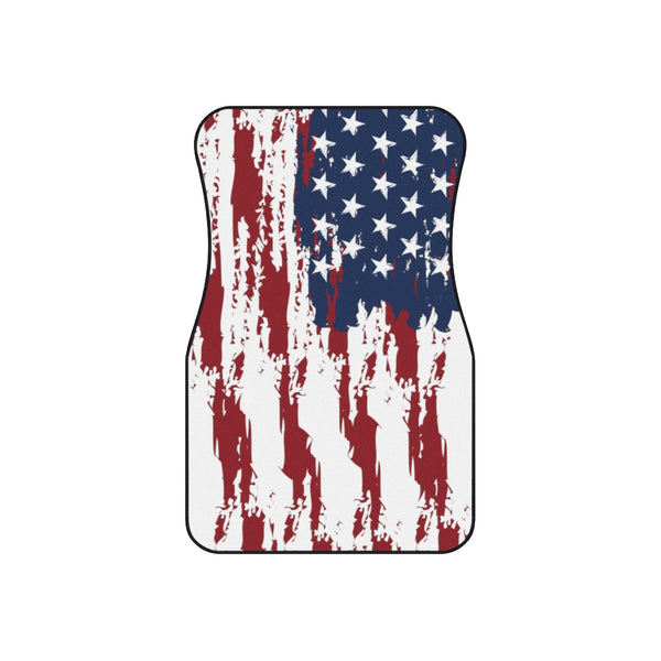 Distressed US Flag Car Mats (Set of 4)