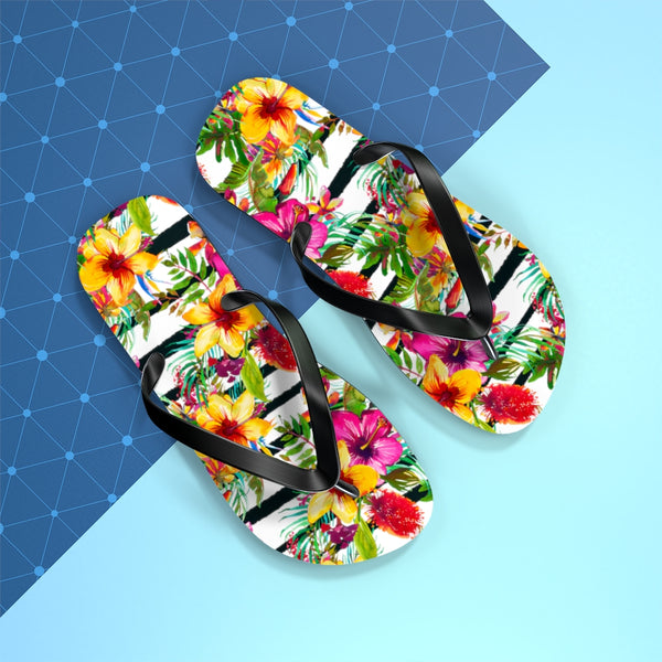 Tropical Flowers Flip Flops