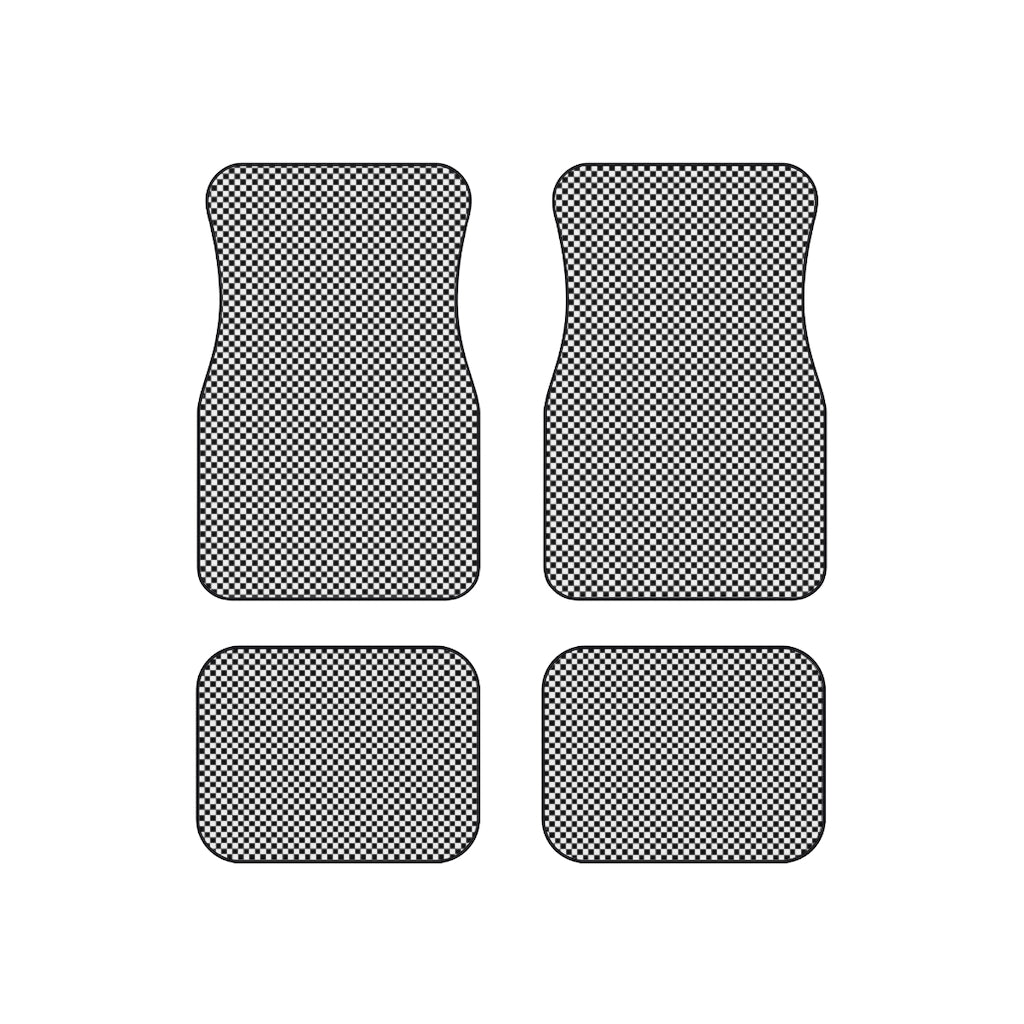 Checkered Car Mats (Set of 4)