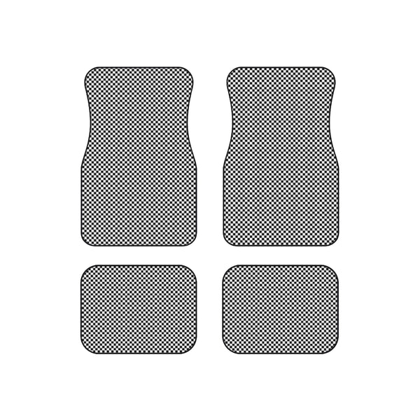 Checkered Car Mats (Set of 4)