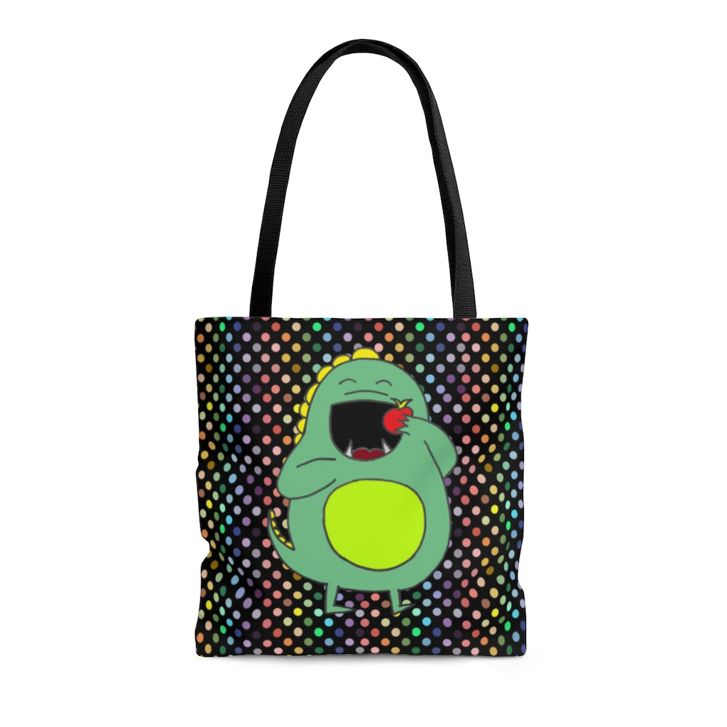 Hungry Dino Rainbow Tote Bag