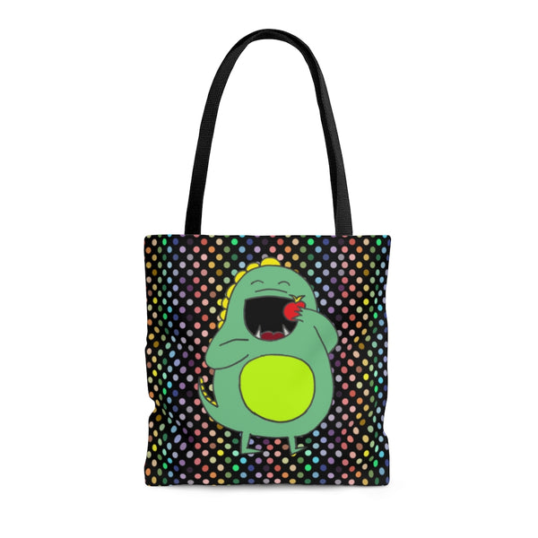 Hungry Dino Rainbow Tote Bag