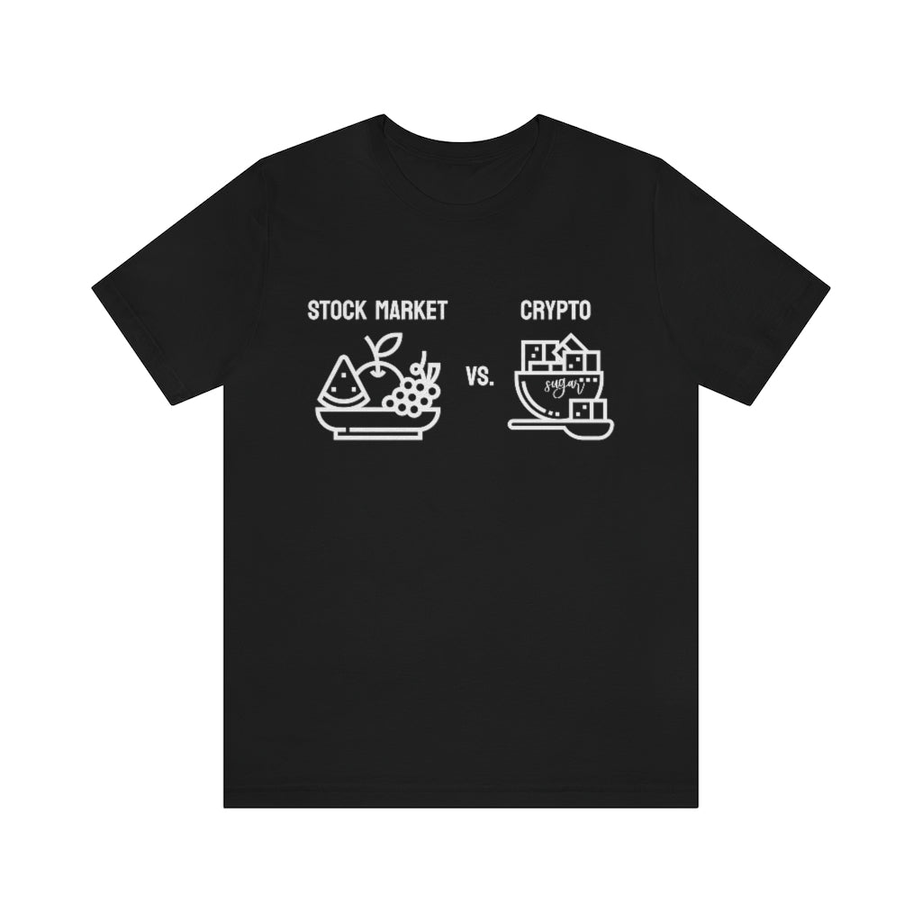 Stock Market vs. Crypto Tee