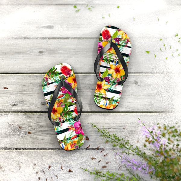 Tropical Flowers Flip Flops