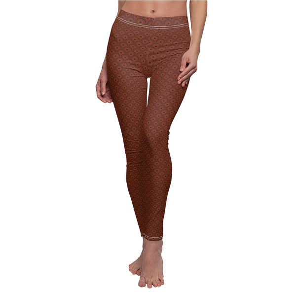 Semi-Circles Copperfield (Red/Brown) Leggings