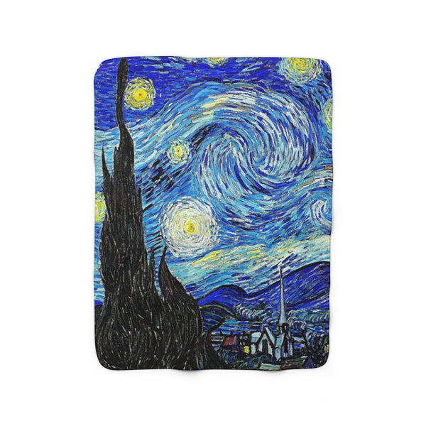 Vincent Van Gogh Starry Night Sherpa Fleece Blanket