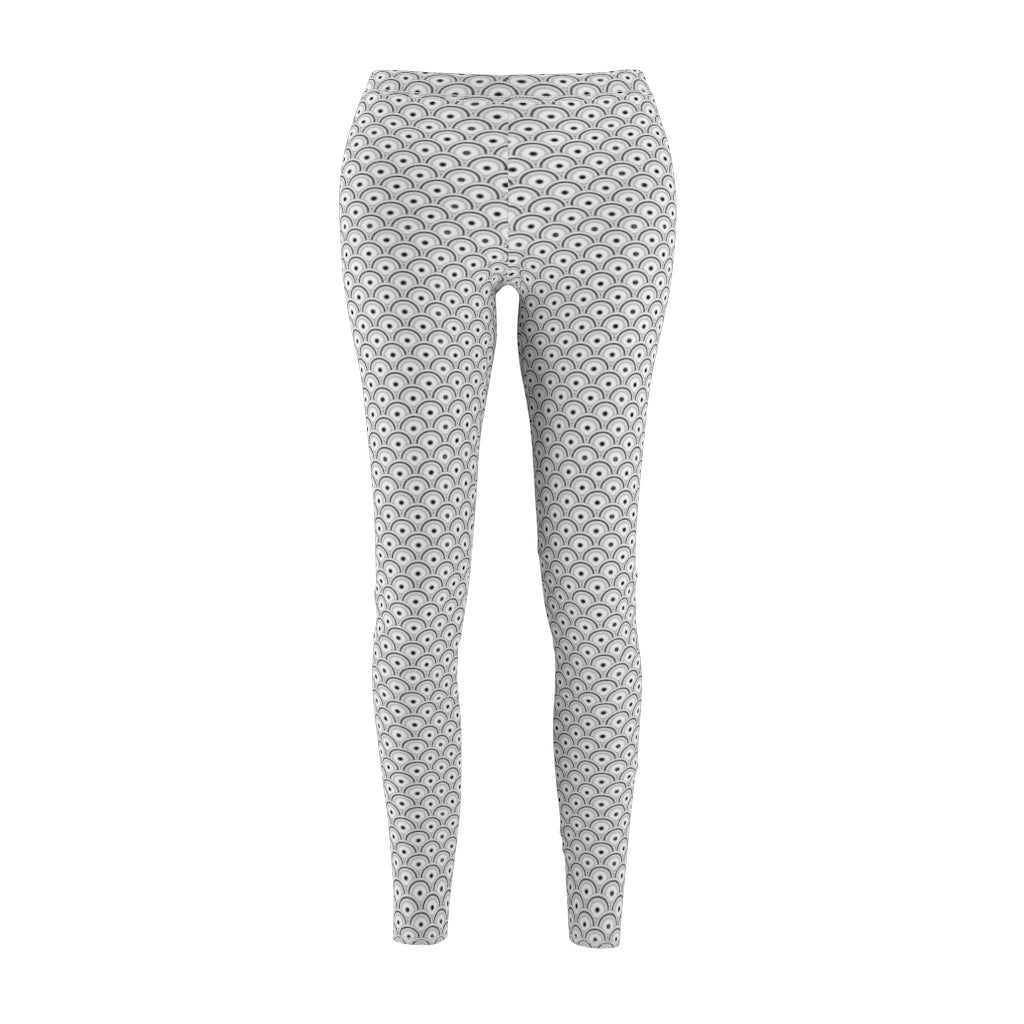 Semi-Circles White Leggings