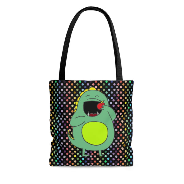 Hungry Dino Rainbow Tote Bag
