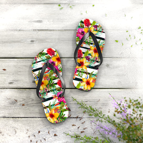 Tropical Flowers Flip Flops