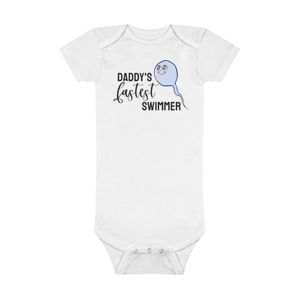 Daddy's Fastest Swimmer // Organic Baby Bodysuit