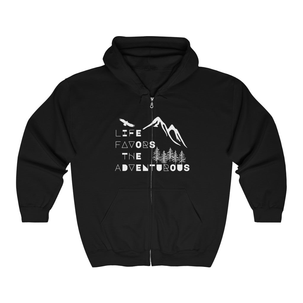 Life Favors the Adventurous Zip Hoodie