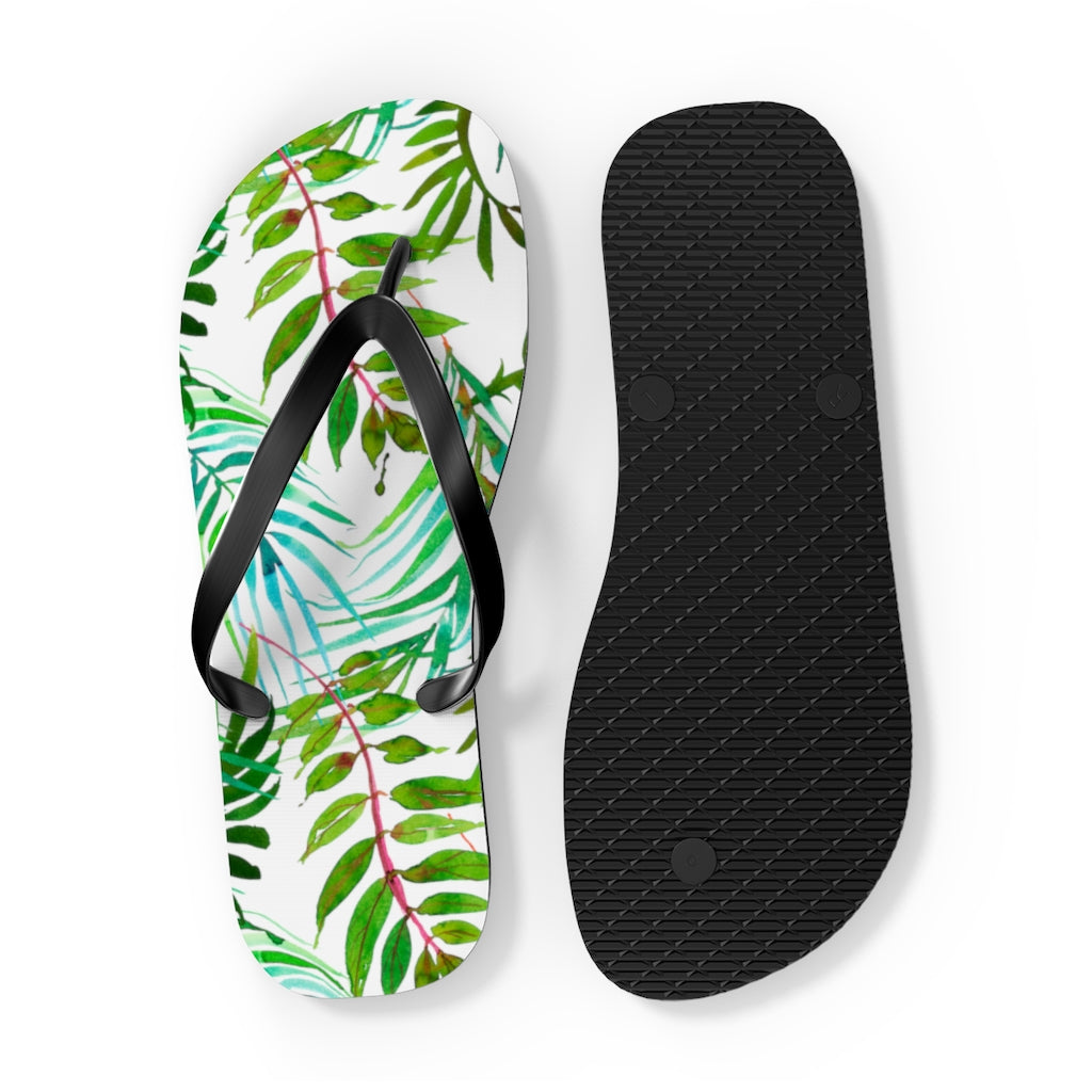 Tropical Leaves Flip Flops