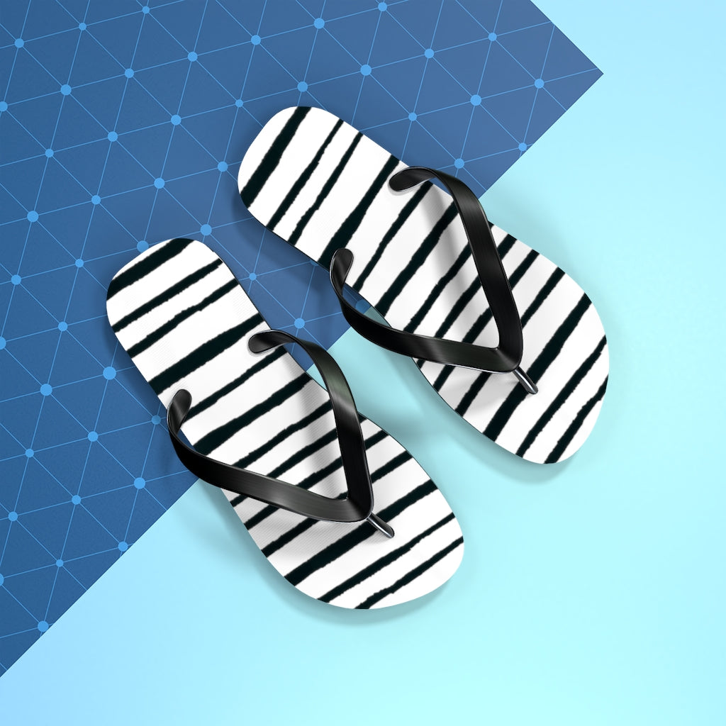 Striped Flip Flops