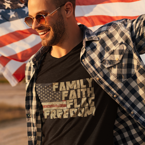 Family, Faith, Flag, Freedom Tee