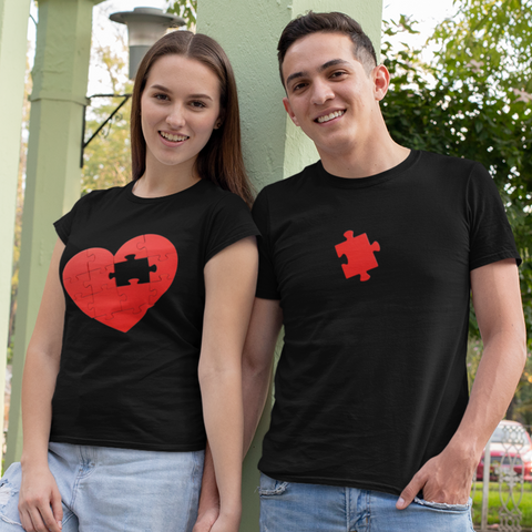 Heart Puzzle Tee// Couples Shirts