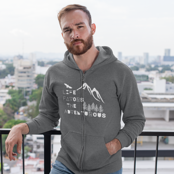 Life Favors the Adventurous Zip Hoodie
