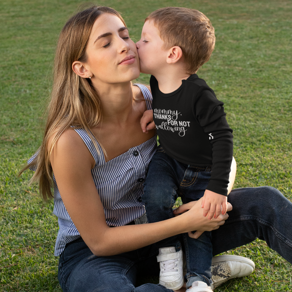 Mommy, Thanks For Not Swallowing // Long Sleeve Onesies®/Bodysuit
