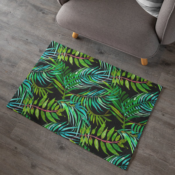 Tropical Leaves Area Rugs // Accent Rugs