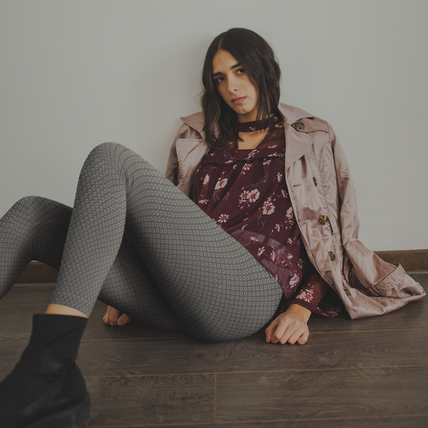 Semi-Circles Gray Leggings