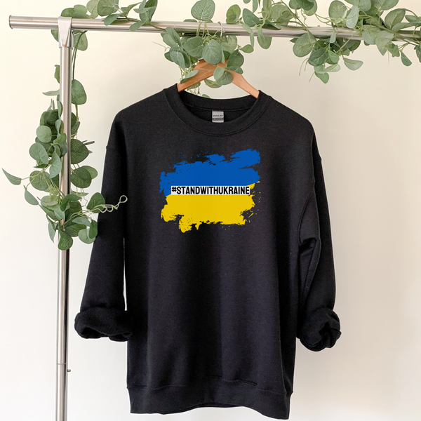 I #STANDWITHUKRAINE // Unisex Heavy Blend Crewneck Sweatshirt