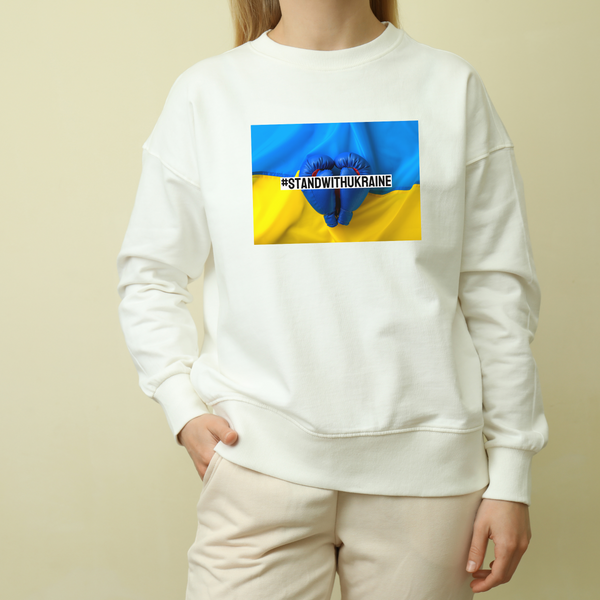 I #STANDWITHUKRAINE // Unisex Heavy Blend Crewneck Sweatshirt