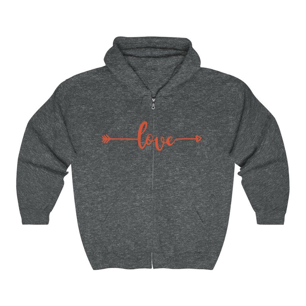 Love (with Arrow) Zip Hoodie