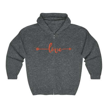 Love (with Arrow) Zip Hoodie