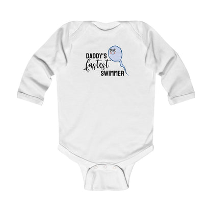 Daddy's Fastest Swimmer // Long Sleeve Bodysuit