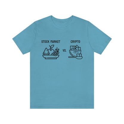 Stock Market vs. Crypto Tee