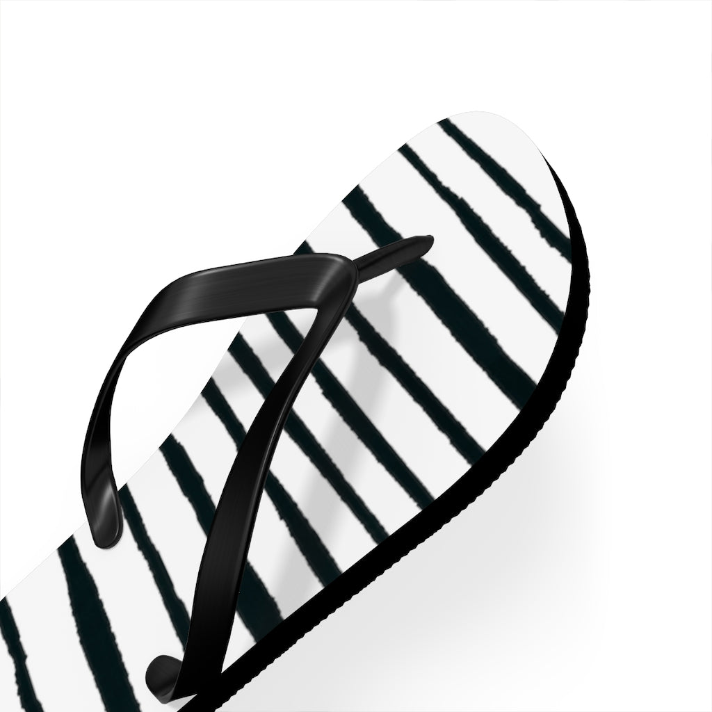 Striped Flip Flops