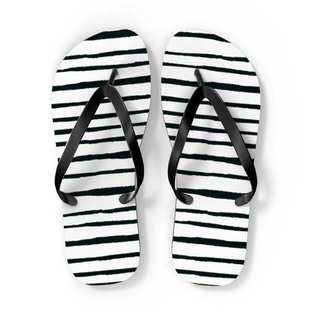 Striped Flip Flops